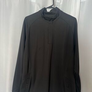 Black Lightweight Jacket with High Collar and Slim Fit